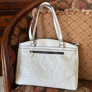 Patricia Nash Floral Tooled Poppy Shoulder Bag